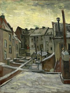 Huizen gezien vanaf de achterkant, Antwerpen door Vincent van Gogh