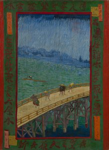 Japonaiserie: De Brug in de Regen (naar Hiroshige), Parijs door Vincent van Gogh