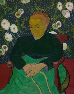 Madame Roulin wiegt de wieg, 1889 door Vincent van Gogh