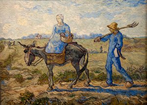 Ochtend. Naar het werk (naar Millet) door Vincent van Gogh