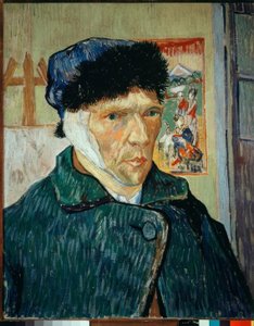 Zelfportret met verbonden oor door Vincent van Gogh