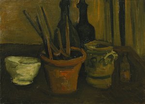 Stilleven met kwasten in een bloempot; Nature Morte aux Pinceaux dans un Pot a Fleurs, 1884