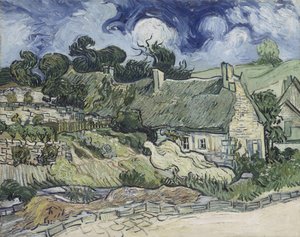 Rieten huisjes in Cordeville, 1890 door Vincent van Gogh