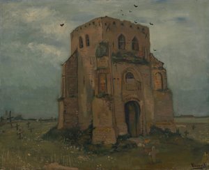 De oude kerktoren in Nuenen (Het kerkhof van de boeren)