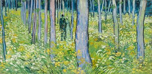 Onderhout met Twee Figuren door Vincent van Gogh