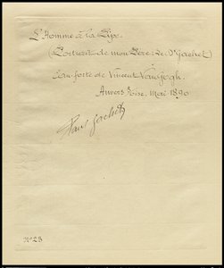 Verso van Man met een pijp: Portret van Dr. Gachet, 1890