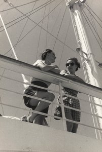 Passagiers aan boord van het cruiseschip 