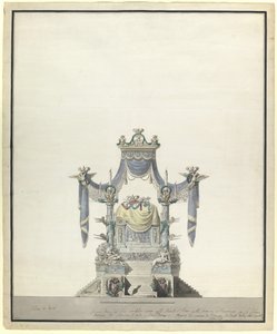 Catafalque voor Keizerin Catharina de Grote 1729-1796, 1796 door Vincenzo Brenna