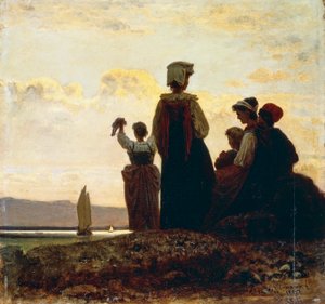 Terugkeer van vissersboot (paranza) door Vincenzo Cabianca