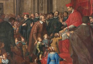 Milaan, Kerk van San Francesco da Paola, Fratelli Campi, San Carlo sticht de school van christelijke leer door Vincenzo and Campi Antonio Campi