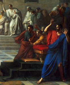 Dood van Caesar, 15 maart 44 v.Chr., door Vincenzo Camuccini (1771-1844)