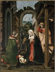 Geboorte met St. Catharina van Alexandrië door Vincenzo Civerchio