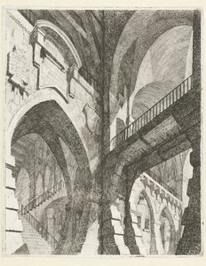 Interieur van een gebouw (serie titel) door Vincenzo Mazzi