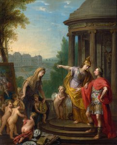 Allegorie op de overdracht van de keizerlijke galerij naar het Belvedere door Vinzenz Fischer