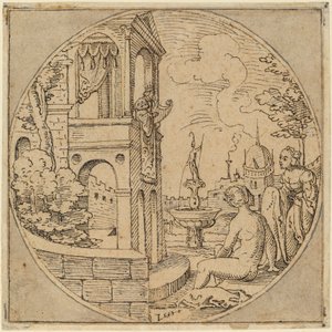 David en Bathseba door Virgil Solis