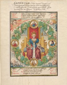 Filosofie Enthroned, midden 16e eeuw door Virgil Solis