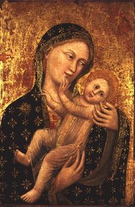 Madonna en Kind door Vitale da Bologna
