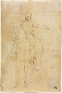 Gepantserde figuur te paard