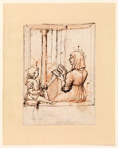 Maagd Maria leest aan het Christuskind (recto) door Vittore Carpaccio