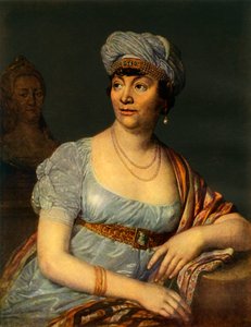 Portret van een onbekende vrouw met hoofdtooi