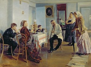 Het Inhuren van een Dienstmeid, 1891-92 door Vladimir Egorovic Makovsky