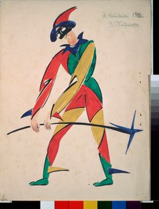 Harlekijn, Ontwerp voor een kostuum door Vladimir Evgrafovich Tatlin