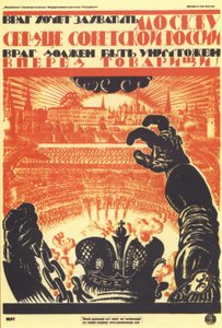 De vijand wil Moskou bezetten... Poster door Vladimir Ivanovich Fidman