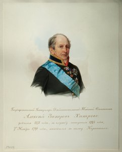 Portret van Alexei Zakharovich Khitrovo door Vladimir Ivanovich Hau