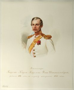 Portret van baron Karl Karlovich von Stackelberg door Vladimir Ivanovich Hau