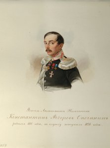 Portret van Konstantin Fyodorovich Opochinin door Vladimir Ivanovich Hau