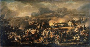 De Slag der Naties in Leipzig in oktober 1813 door Vladimir Ivanovich Moshkov