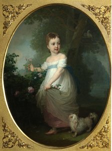 Portret van Yelena Naryshkina als kind, begin 1790s door Vladimir Lukich Borovikovsky