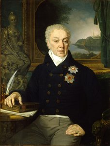 Portret van de staatssecretaris Dmitri Prokofievich Troshchinsky 1754-1829, 1819