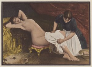 Vrouw die uit bed komt door Vlaho Bukovac
