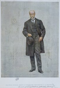 Thomas Garrigue Masaryk (1850-1937) door Vojtech Hynais