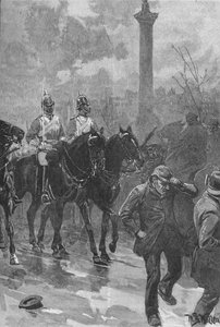 Bloedige Zondag, Londen, 1887 door WB Waller