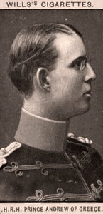 Z.K.H. Prins Andrew van Griekenland, 1908 door WD and HO Wills