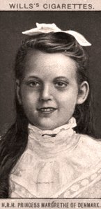 H.K.H. Prinses Margrethe van Denemarken, 1908 door WD and HO Wills