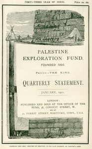 Frontispice die de verkenningen toont ondernomen door luitenant Charles Warren en zijn mannen, nabij de zuidelijke muur van de Haram al Sharif, Jeruzalem, uit de Quarterly Statement of the Palestine Exp door W.H. Simpson