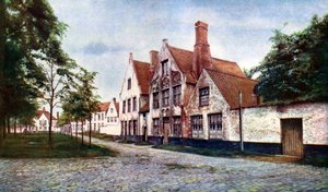 Begijnhof van de Wijngaard, Brugge, België, c1924