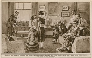 Luisteren naar muziek uitgezonden via draadloos vanuit Nederland