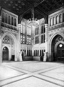 De Lobby, Lagerhuis, Westminster, Londen, ca. 1905