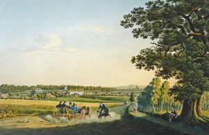 Uitzicht op Althaldensleben gegraveerd door Carl August Richer (1770-1848) door W. (after) Behrendsen