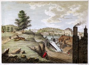 Greenfield Brass Mill nabij Holywell, Flintshire, Wales door W. C. Wilson