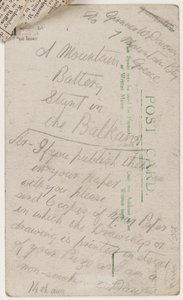 Ansichtkaart aan de redacteur van de Liverpool Weekly Courier, 14 augustus 1918 door W. Dawson