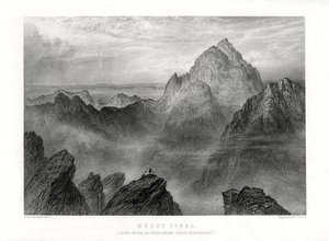 Sinaïberg: Jebel Musa gezien vanaf Jebel Katharina, 1887