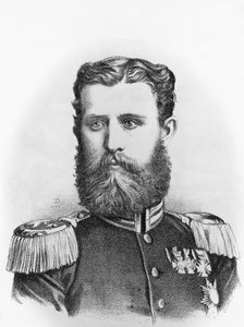 Portret van Prins Leopold van Hohenzollern-Sigmaringen (1835-1905), Pruisische kandidaat voor de Spaanse troon, gravure