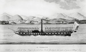 Verbano, eerste stoomschip in dienst gesteld op Lago Maggiore door John Ward Dunsmore