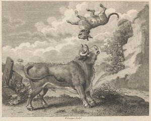 De Stier en de Mastiff door W. Grainger