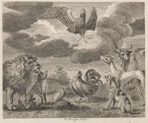 De Adelaar en de Vergadering van Dieren door W. Grainger